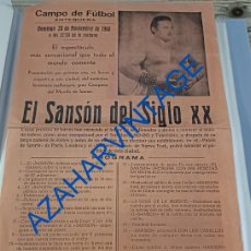 Carteles Espectáculos: ANTEQUERA, 1960, CARTEL ESPECTACULO EL SANSON DEL SIGLO XX, 22X32 CMS
