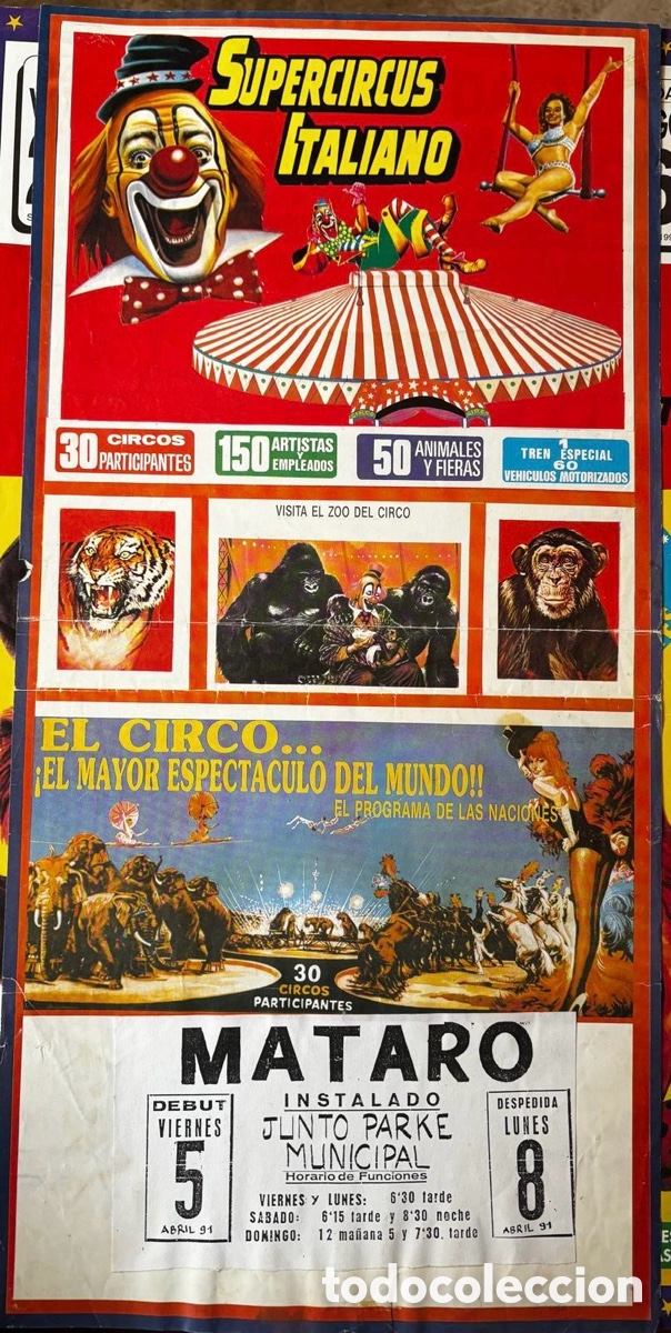 Carteles espect&aacute;culos: Cartel Circo Italiano - Foto 1