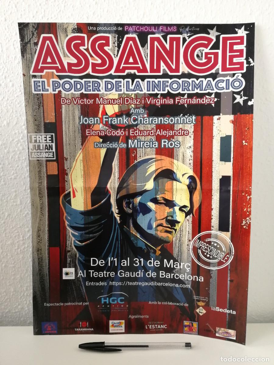 Carteles espect&aacute;culos: CARTEL ORIGINAL -A3- Julian Assange El poder de la informaci&oacute; - TEATRO - Foto 1