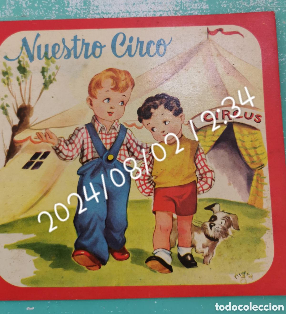 Carteles espect&aacute;culos: Lote 5 objetos relacionados con el circo. - Foto 2