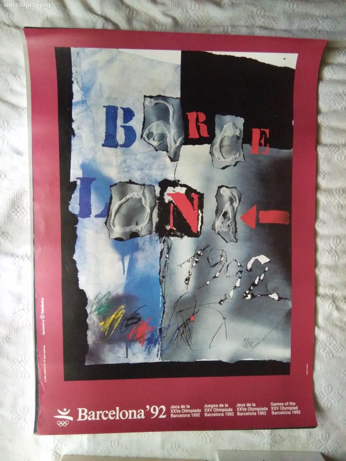 Carteles espect&aacute;culos: CARTEL BARCELONA 92 ANTONIO CLAVE - Foto 1