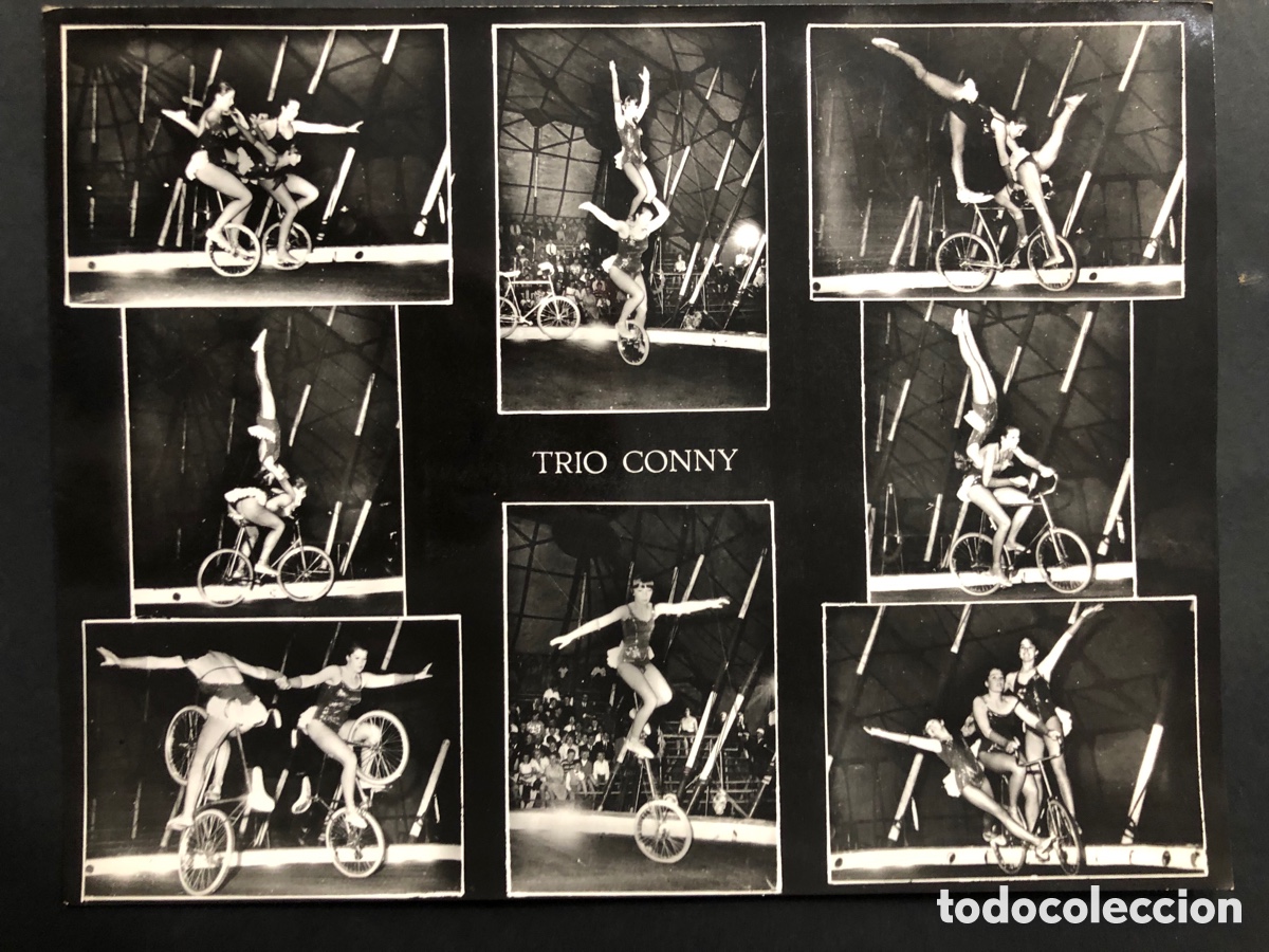 Carteles espect&aacute;culos: Foto original de las equilibristas con bicicleta tr&iacute;o conny - Foto 1