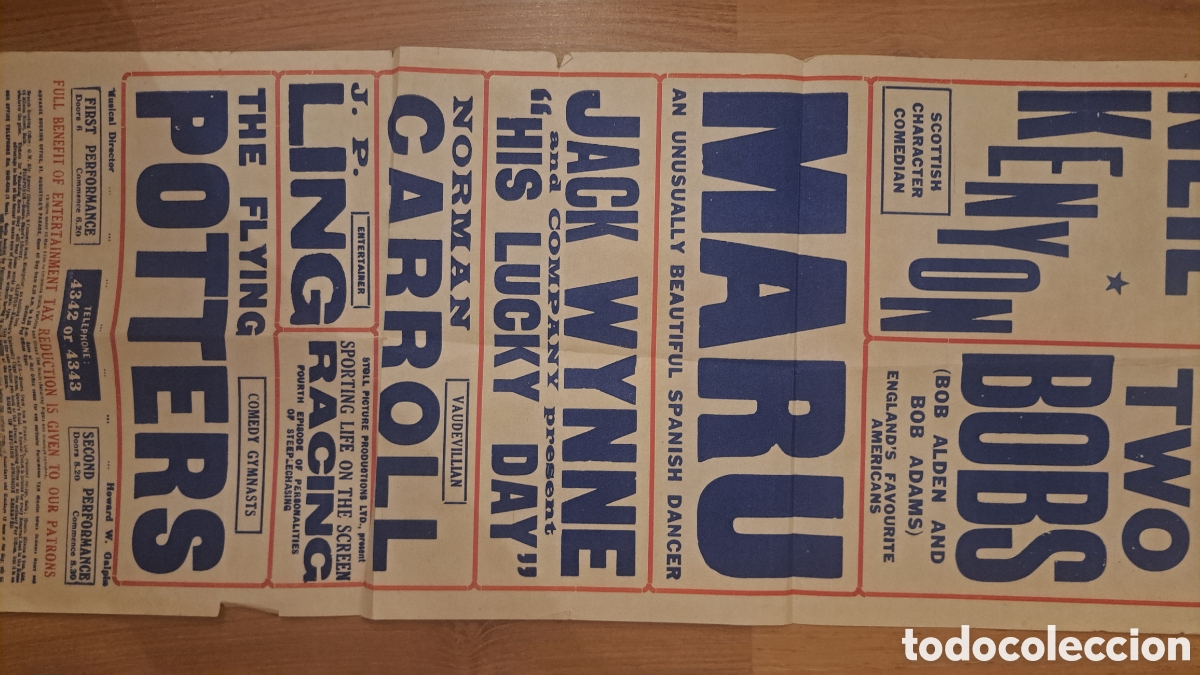 Carteles espect&aacute;culos: Cartel espect&aacute;culo bristol hippodrome 16 marzo 1925 - Foto 3