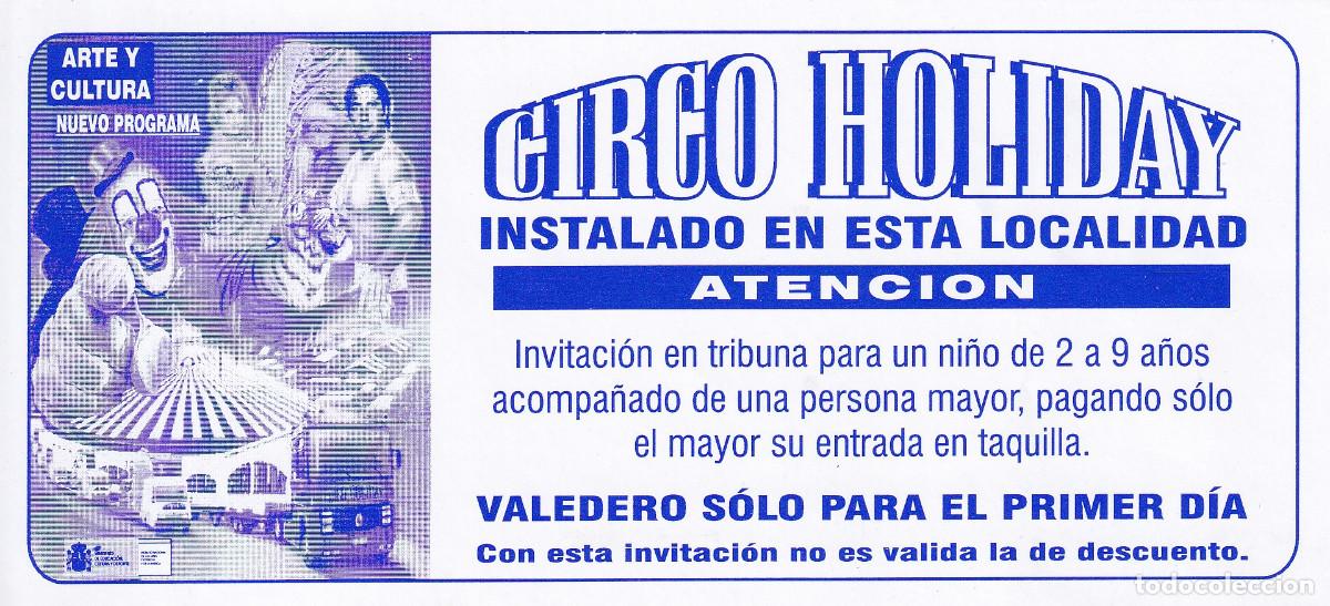 Carteles espect&aacute;culos: INVITACION DE CIRCO HOLIDAY - Foto 1