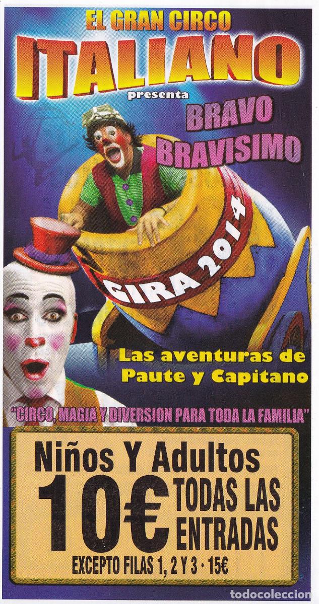Carteles espect&aacute;culos: INVITACION DE CIRCO. EL GRAN CIRCO ITALIANO - Foto 1
