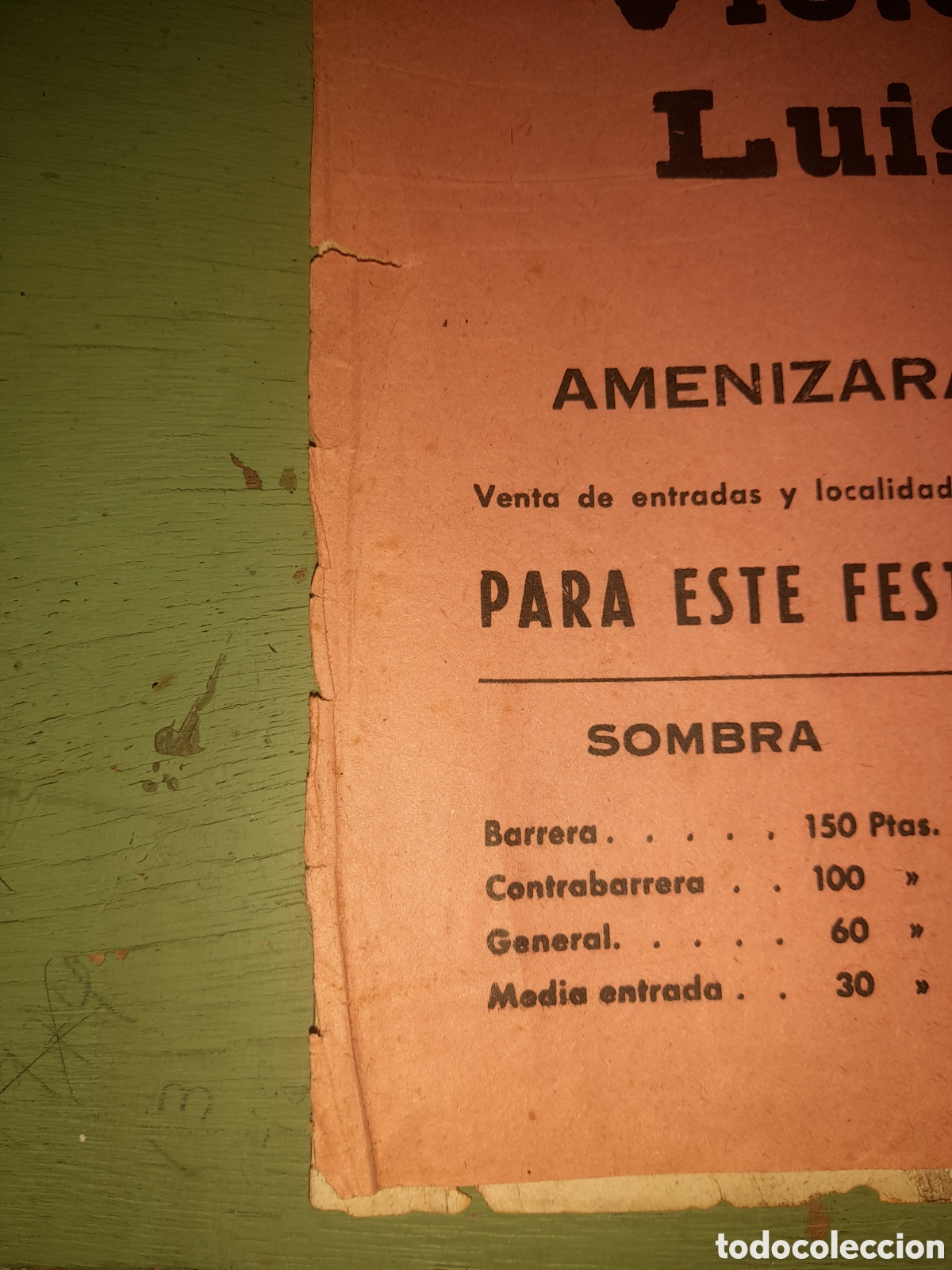 Carteles espect&aacute;culos: Cartel del 1962 Plaza de toros Vich - Foto 4