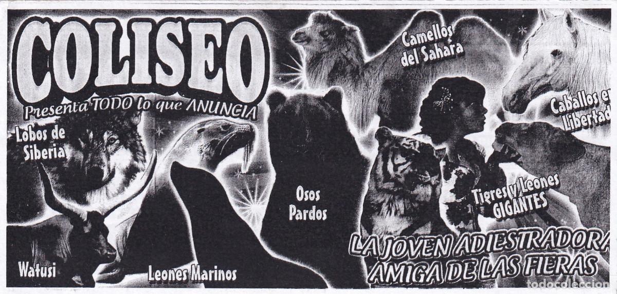 Carteles espect&aacute;culos: INVITACION DE CIRCO. - CIRCO COLISEO. - Foto 1