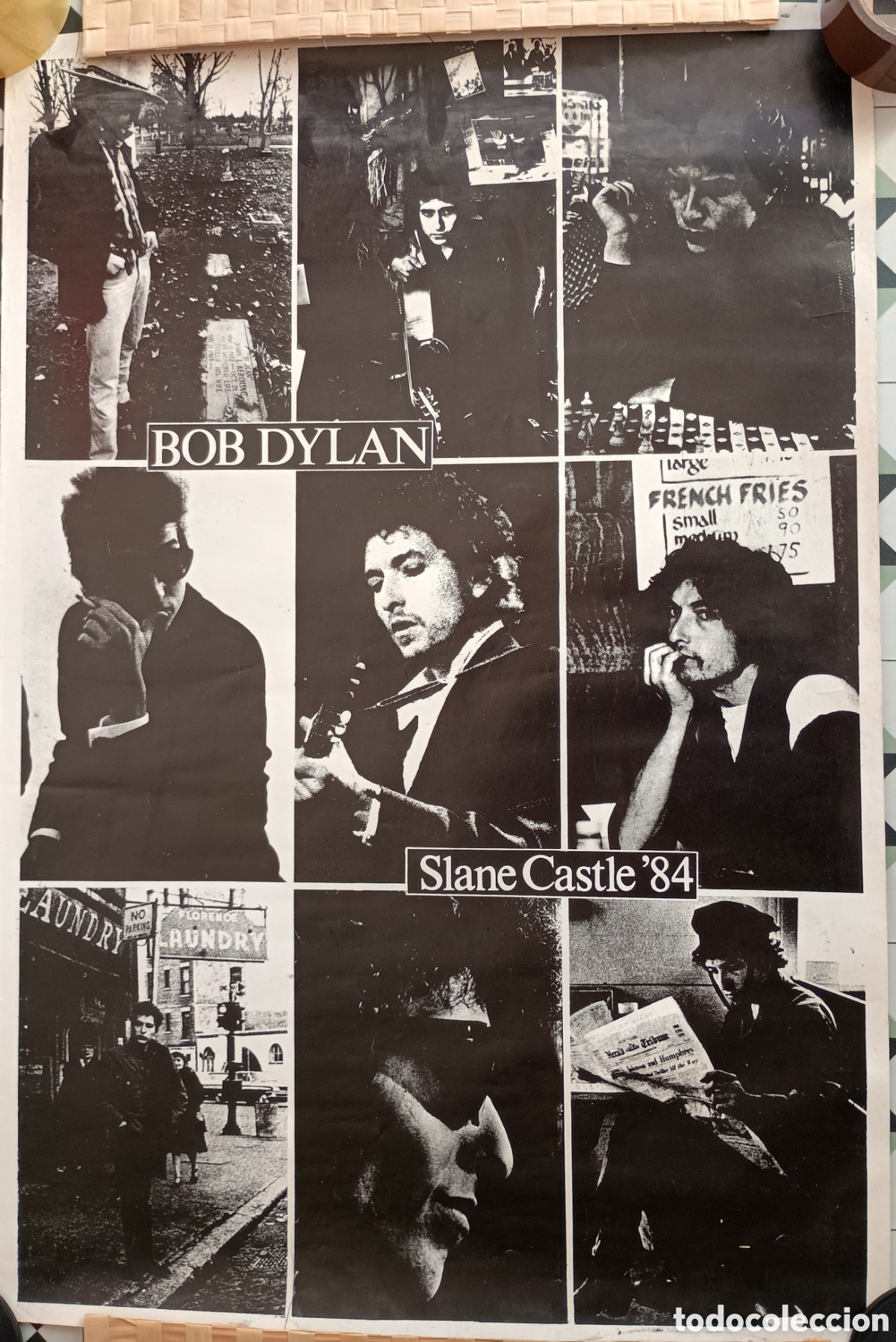 Carteles espect&aacute;culos: Bob Dylan. Slane Castle. 1984. 76x51cm - Foto 1