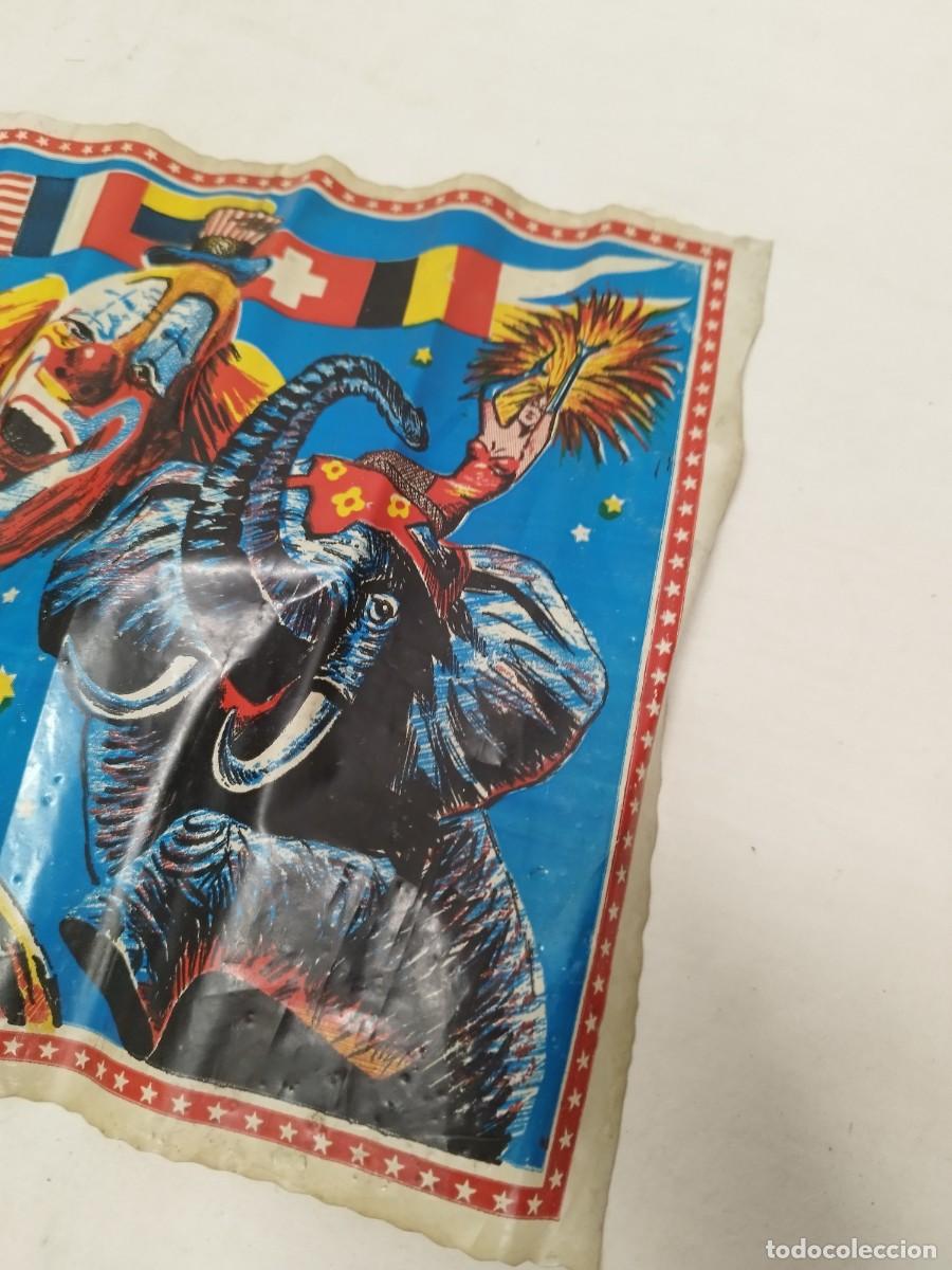 Carteles espect&aacute;culos: Antigua bandera de circo, espect&aacute;culo. De pl&aacute;stico. - Foto 4