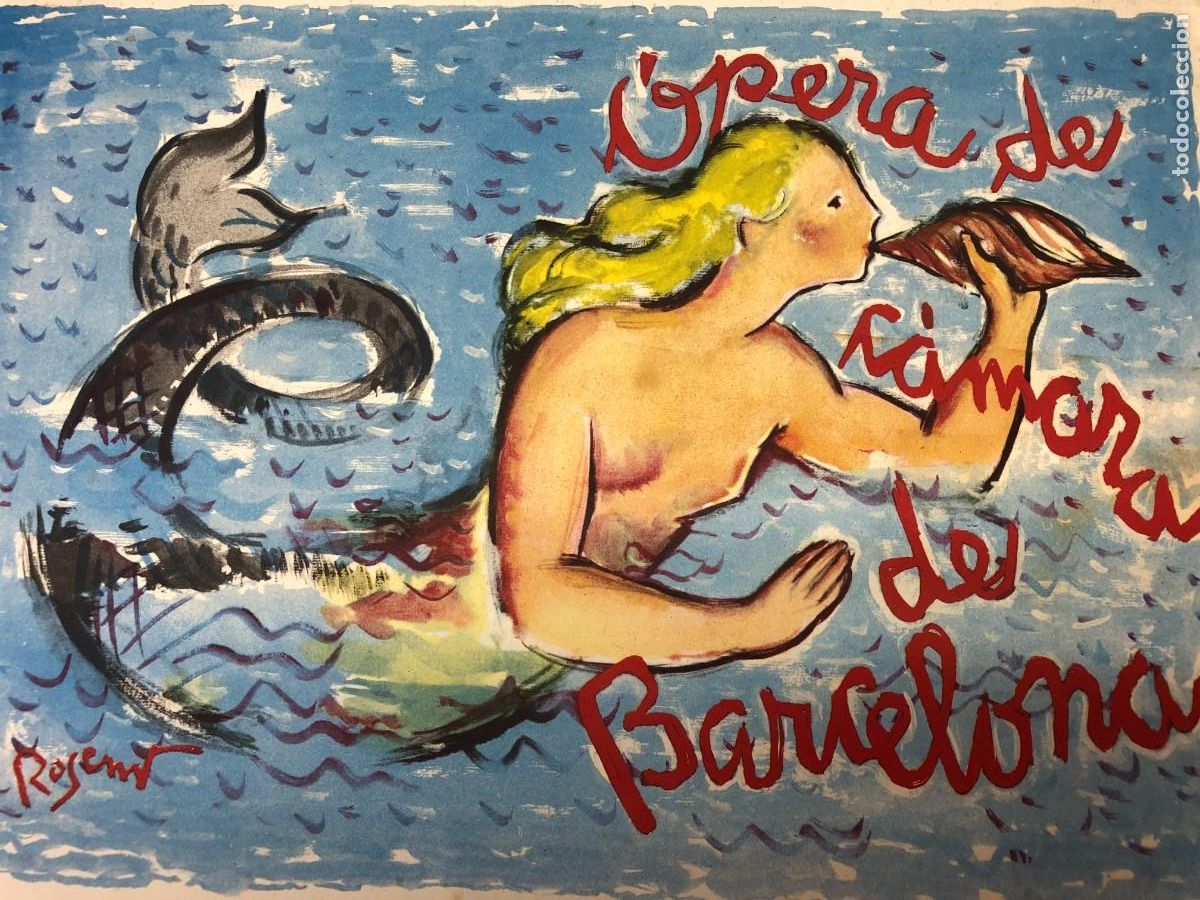 Plakate Schauspiele: RAMON ROGENT PER&Eacute;S (1920-1958) CARTEL DE LA OPERA DE CAMARA DE BARCELONA