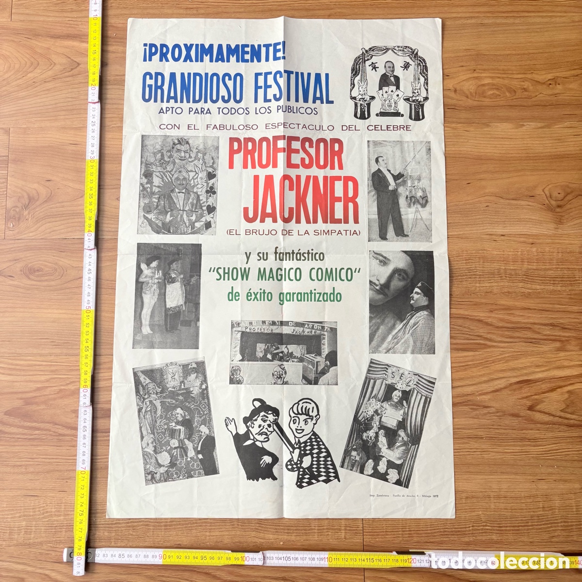 Carteles Espect&aacute;culos: P&oacute;ster cartel ilusionismo magia espectaculo profesor jackner de 1972