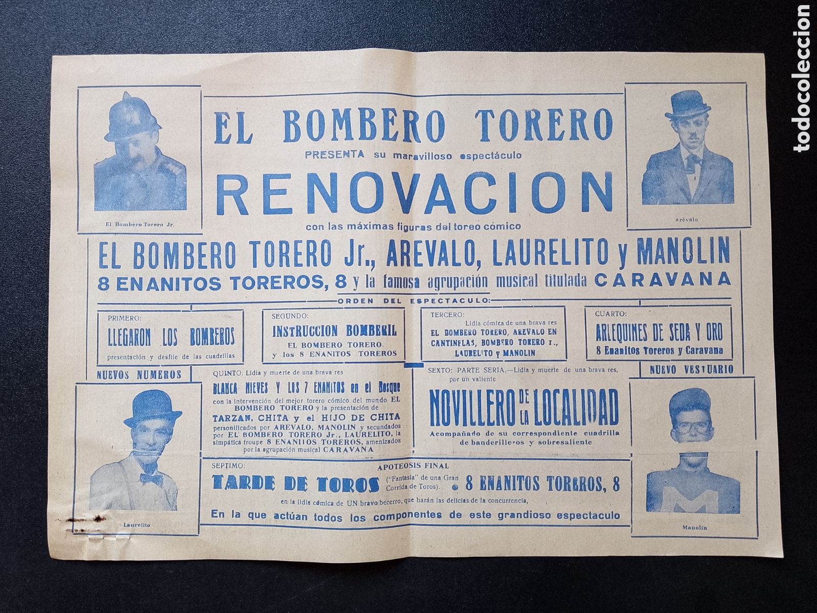 Carteles Espect&aacute;culos: CARTEL PLAZA DE TOROS CASTELLON 8 MAYO 1960 EL BOMBERO TORERO AREVALO LAURELITO MANOLIN