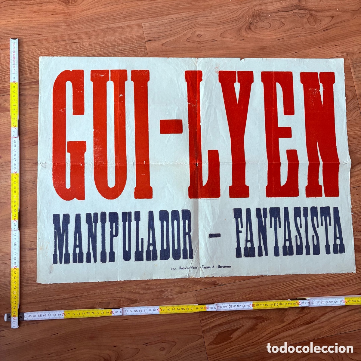 Carteles Espect&aacute;culos: P&oacute;ster cartel a&ntilde;os 1940-1950 mago ilusionista gui lyen