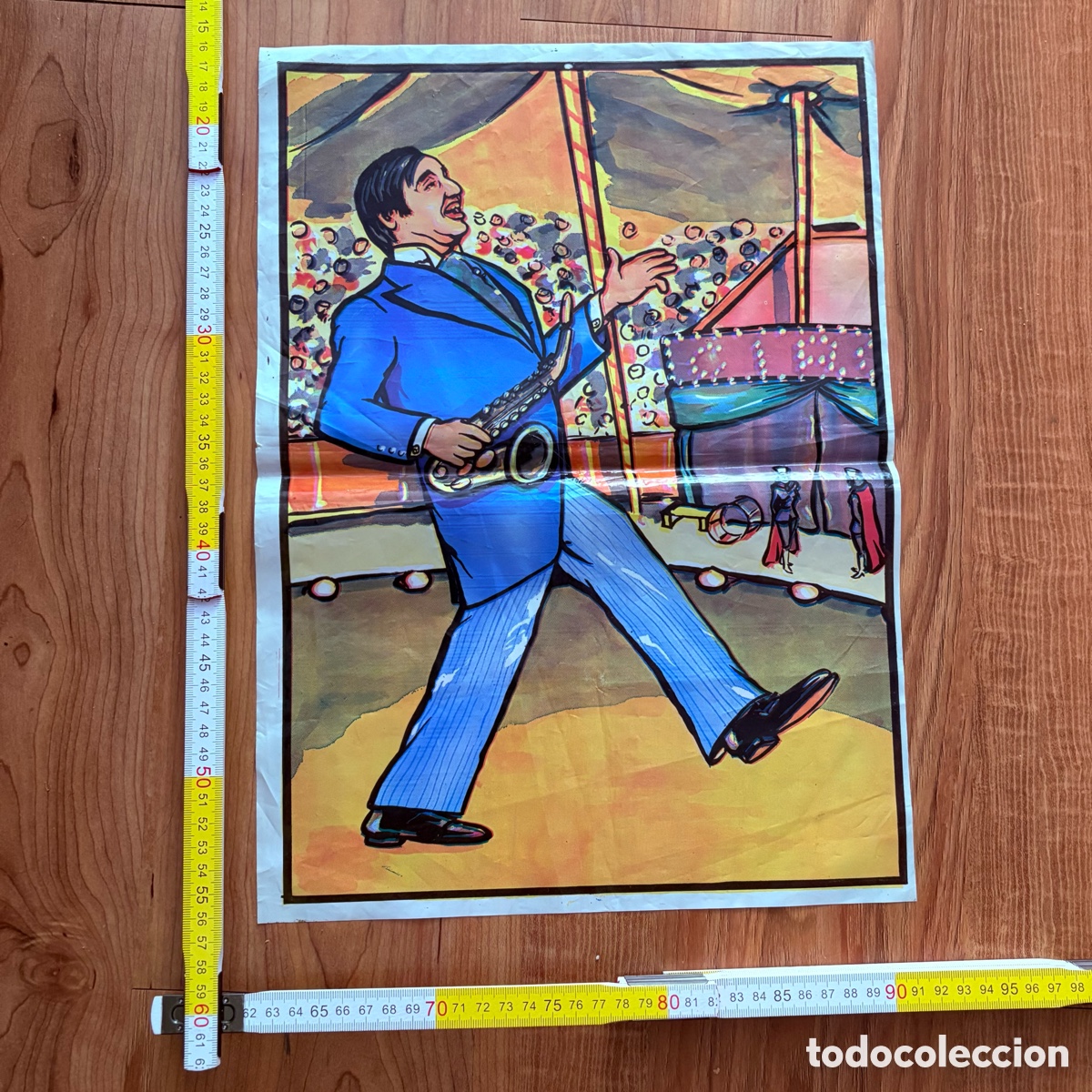 Carteles Espect&aacute;culos: Antiguo p&oacute;ster cartel de pl&aacute;stico Gabi Los Payasos de la Tele