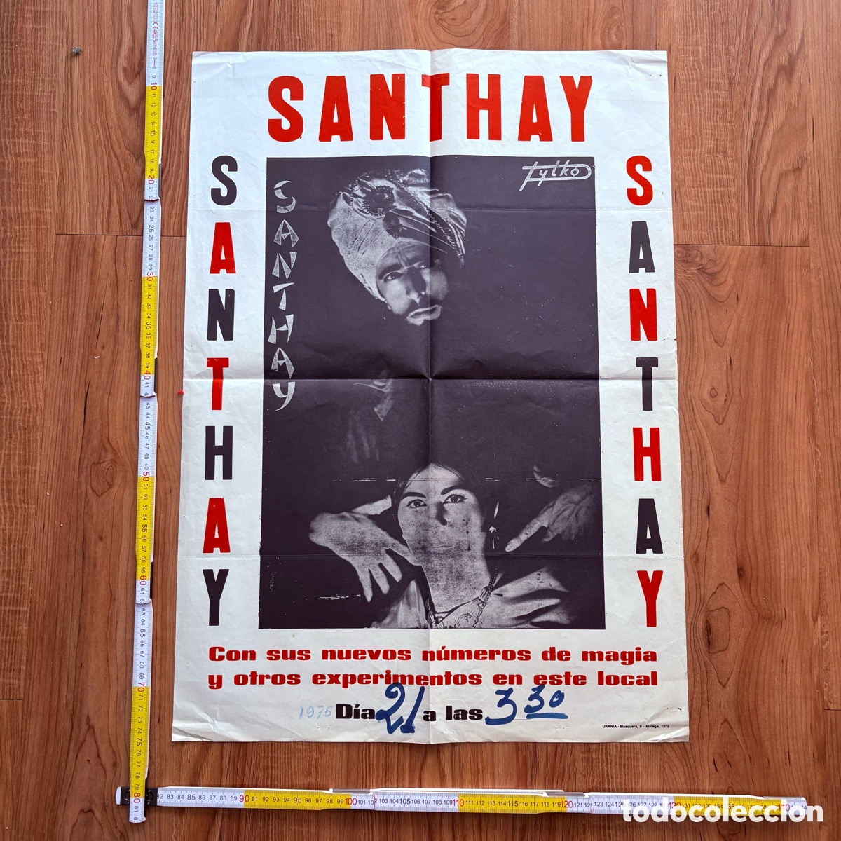 Carteles Espect&aacute;culos: poster cartel de 1975 mago ilusionista santhay