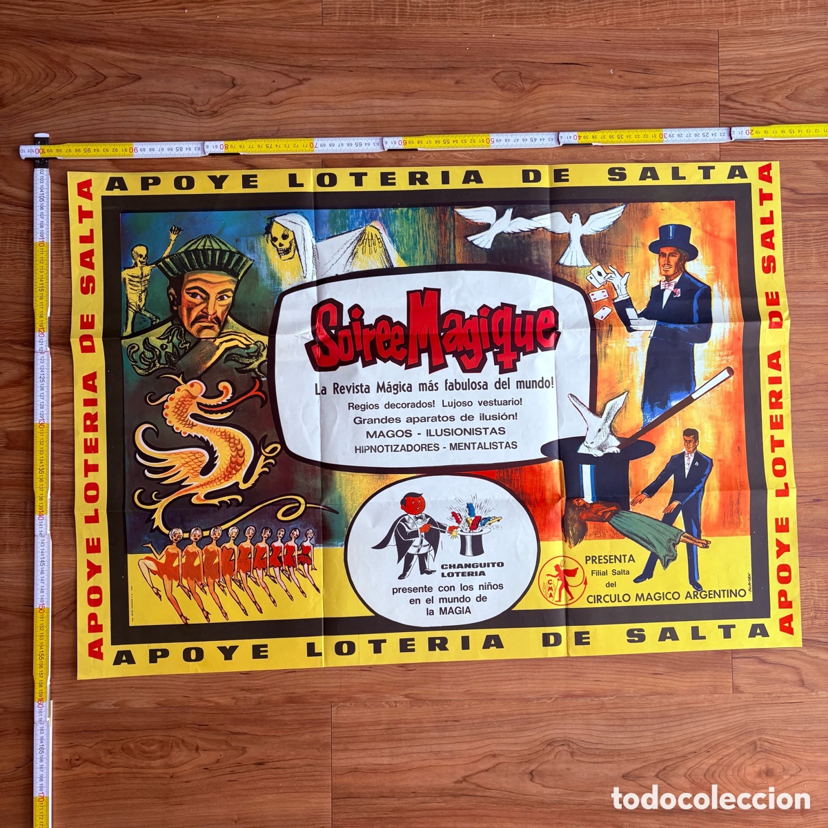Carteles Espect&aacute;culos: poster cartel a&ntilde;os 70 magia ilusionismo mentalista hipnotizador soiree magique salta argentina