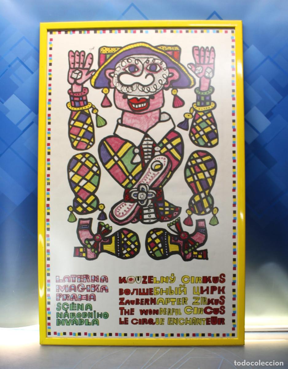 Carteles Espect&aacute;culos: Cartel vintage circo Rep&uacute;blica Checa. Circo M&aacute;gico en Laterna Magika, Praga.