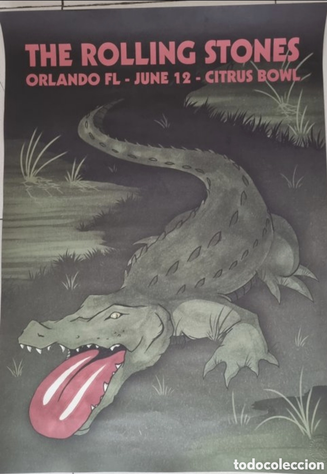 Carteles Espect&aacute;culos: Cartel Rolling Stones concierto Florida Orlando Zip Code sello seco