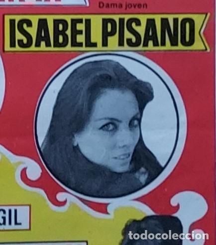 Carteles espect&aacute;culos: CARTEL ISABEL PISANO DAMA JOVEN DICIEMBRE 1969 TEATRO &Aacute;LVAREZ QUINTERO SEVILLA