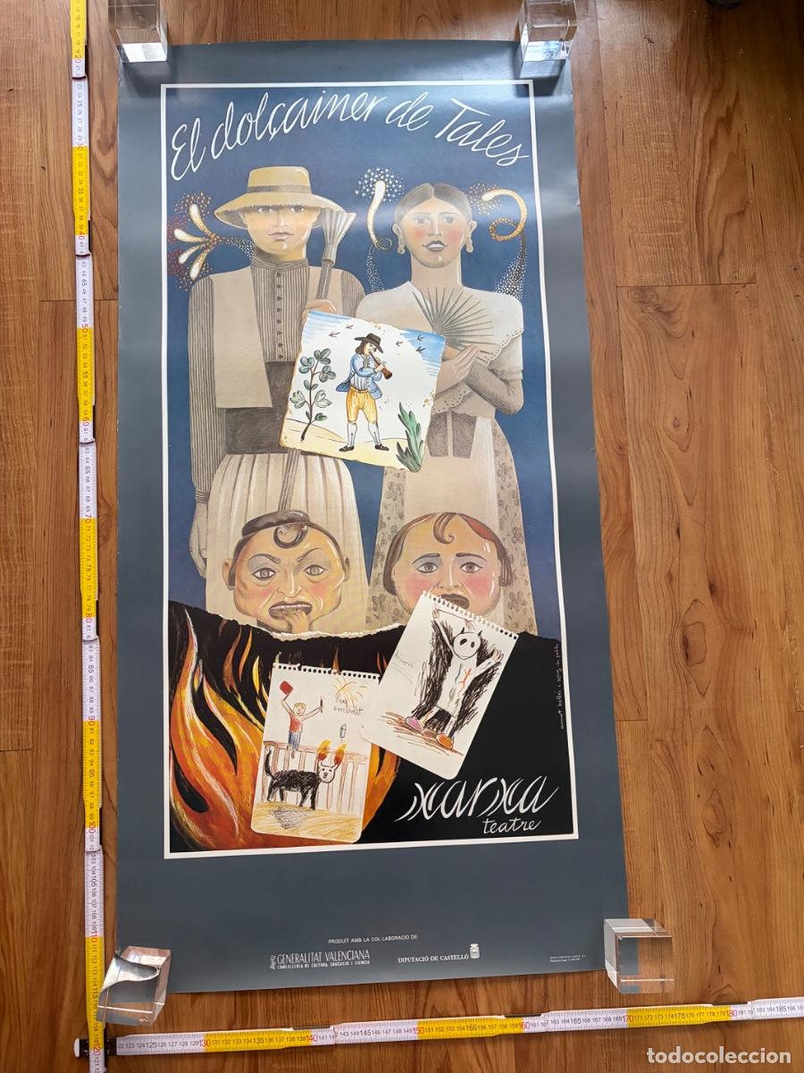Carteles espect&aacute;culos: Cartel poster original El Dol&ccedil;ainer de Tales Amat belles i roig Xarxa teatre 1987 Castellon Valencia