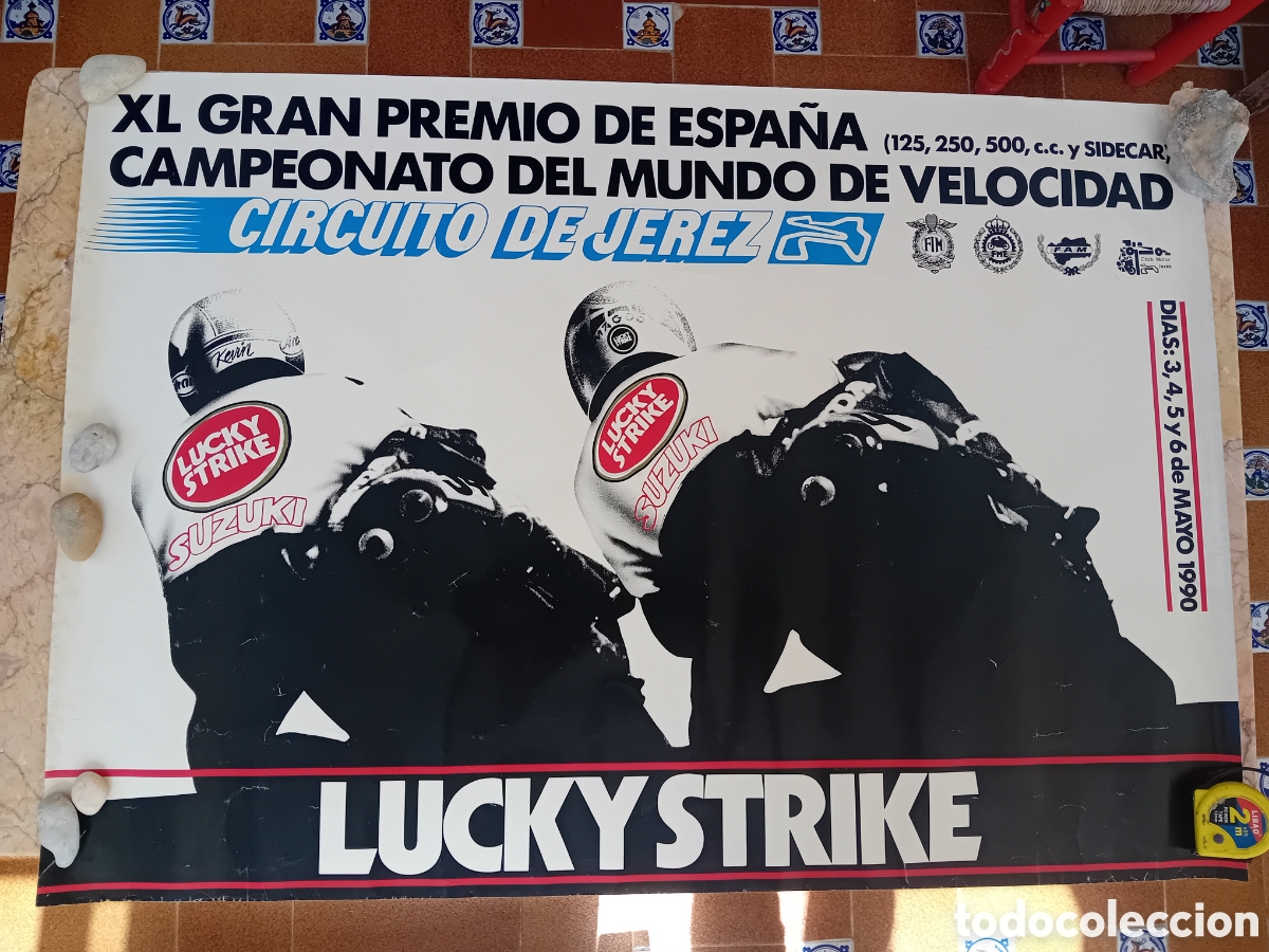 Carteles espect&aacute;culos: JEREZ DE LA FRONTERA, 1990, CARTEL ORIGINAL CAMPEONATO DEL MUNDO DE VELOCIDAD,MOTOS