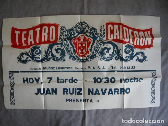 Carteles espect&aacute;culos: MADRID TEATRO CALDERON ANDRES PAJARES DEL CORO AL CA&Ntilde;O CARTEL EN 4 PARTES 88 X 200 CM
