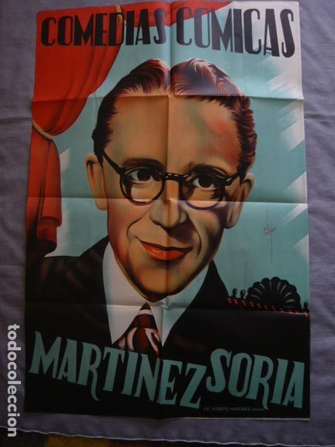 Carteles espect&aacute;culos: PACO MARTINEZ SORIA COMEDIAS COMICAS CHAPI LISTRADOR Y LIT. VICENTE MARTINEZ VLC CARTEL 70 X 100 CM