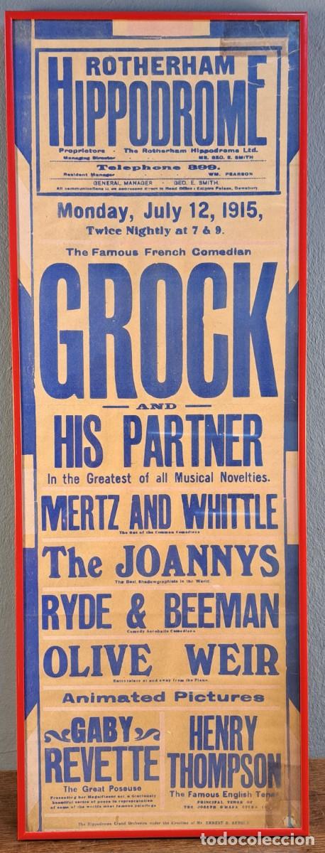 Carteles espect&aacute;culos: Cartel Rotherham Hippodrome &ndash; Grock y otros artistas &ndash; 12 julio 1915
