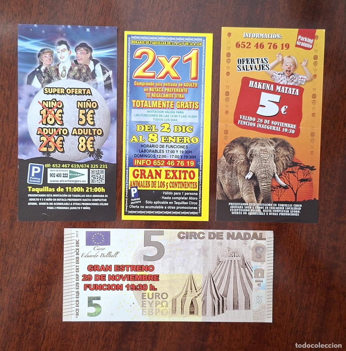 Carteles espect&aacute;culos: PUBLICIDAD DEL CIRCO DE NADAL. 4 DIFERENTES. - Foto 2