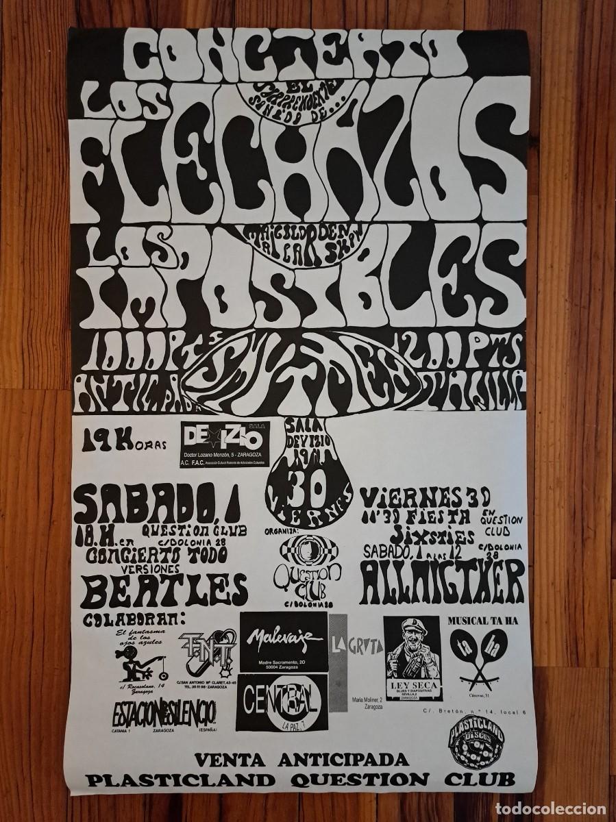 Carteles espect&aacute;culos: Cartel concierto Flechazos + Imposibles + Smutmen