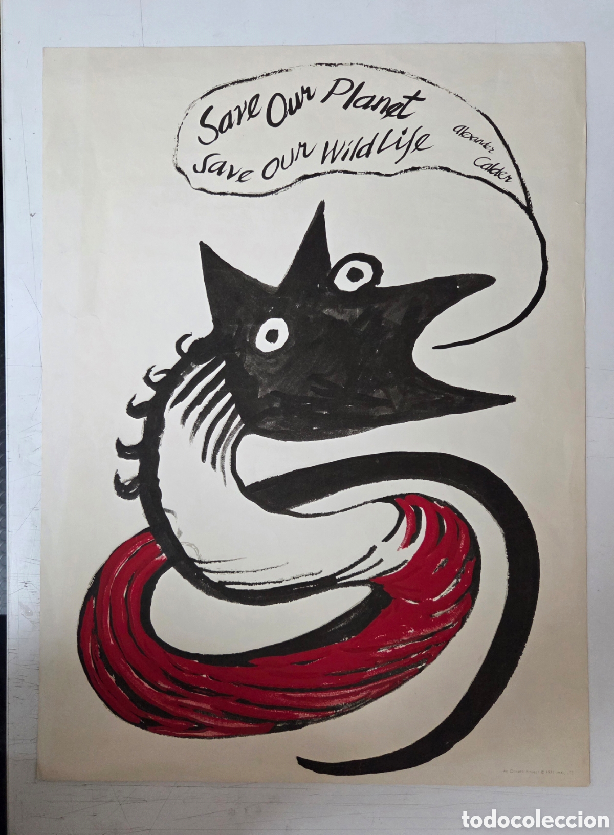 Affiches Spectacles: SAVE OUR PLANET, SAVE OUR WILDLIFE. Alexander CALDER 1971. Cartel Proyecto OLIVETTI