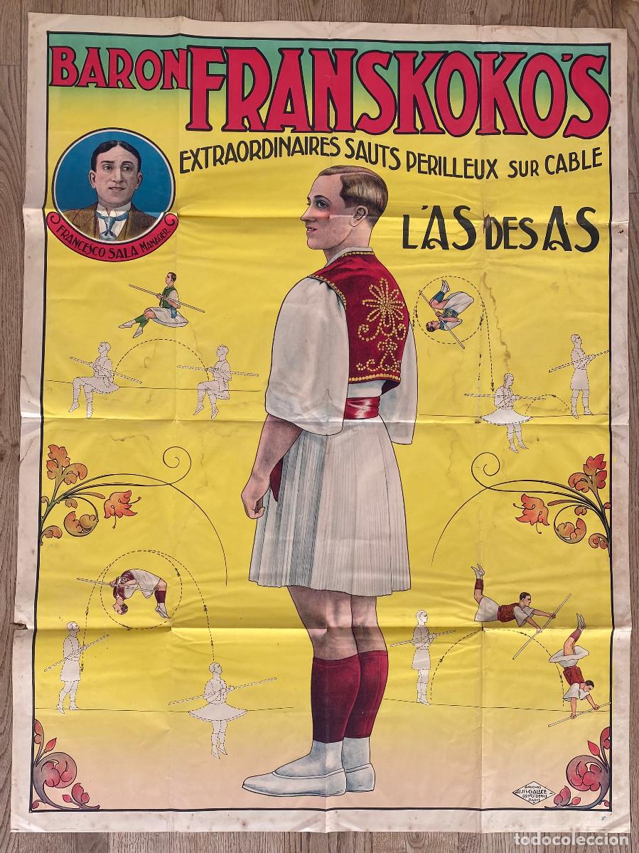 Carteles espect&aacute;culos: CIRCO-CARTEL ANTIGUO-BARON FRANS KOKOS-FOTOS