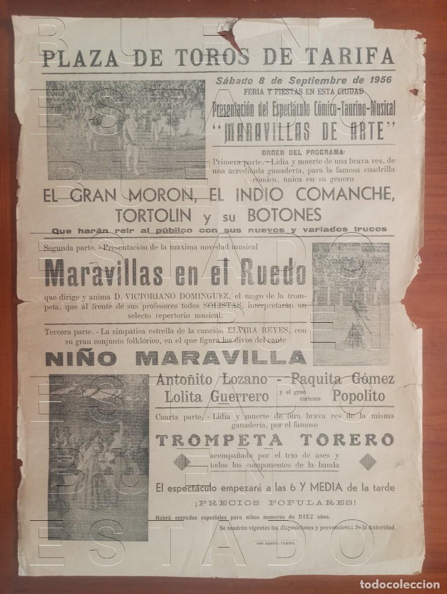 Carteles espect&aacute;culos: TARIFA CADIZ 1956 LOLITA GUERRERO 43X31 ESPECTACULO GRAN CARTEL GENUINO C30
