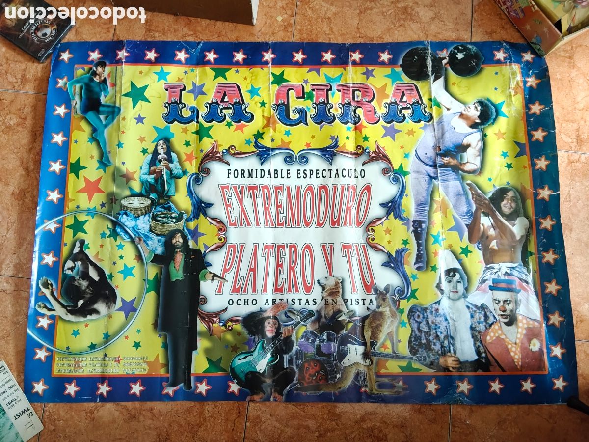 Carteles espect&aacute;culos: Cartel Original m&iacute;tica Gira Extremoduro y Platero y T&uacute; (1996) - Fito Cabrales Robe Iniesta Uoho
