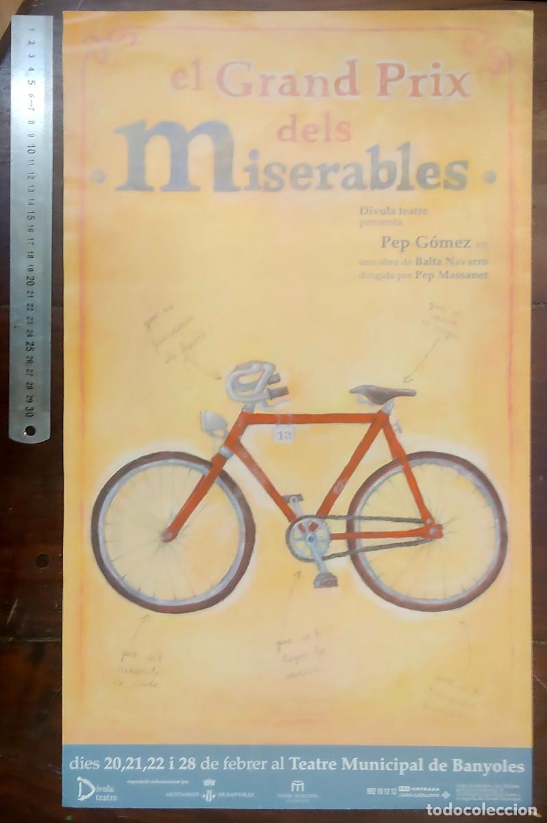 Carteles espect&aacute;culos: cartel teatro &rdquo;El Grand Prix dels Miserables - Divula Teatre - Teatre Municipal de Banyoles.