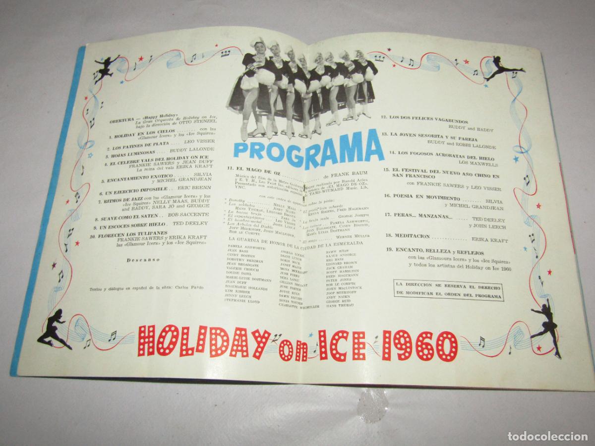 Carteles espect&aacute;culos: Antiguo Programa del HOLIDAY ON ICE en Espa&ntilde;a del A&ntilde;o 1960 - Foto 6