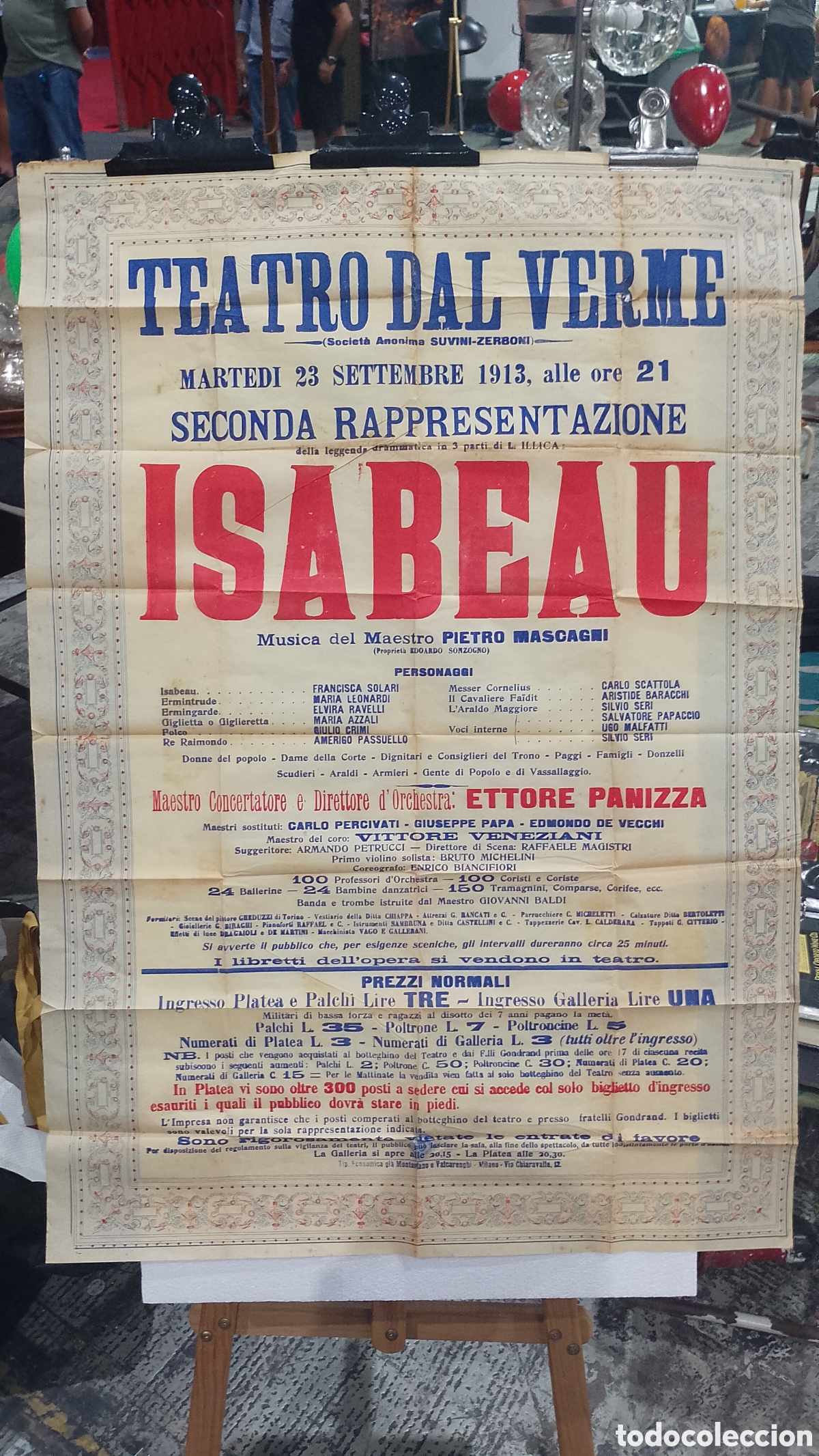 Carteles espect&aacute;culos: Teatro Del Verme 1913 Poster / cartaz