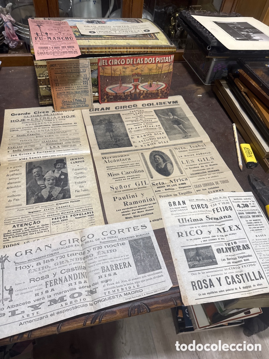 Carteles espect&aacute;culos: Lote De, carteles de propaganda de circo 1941 43