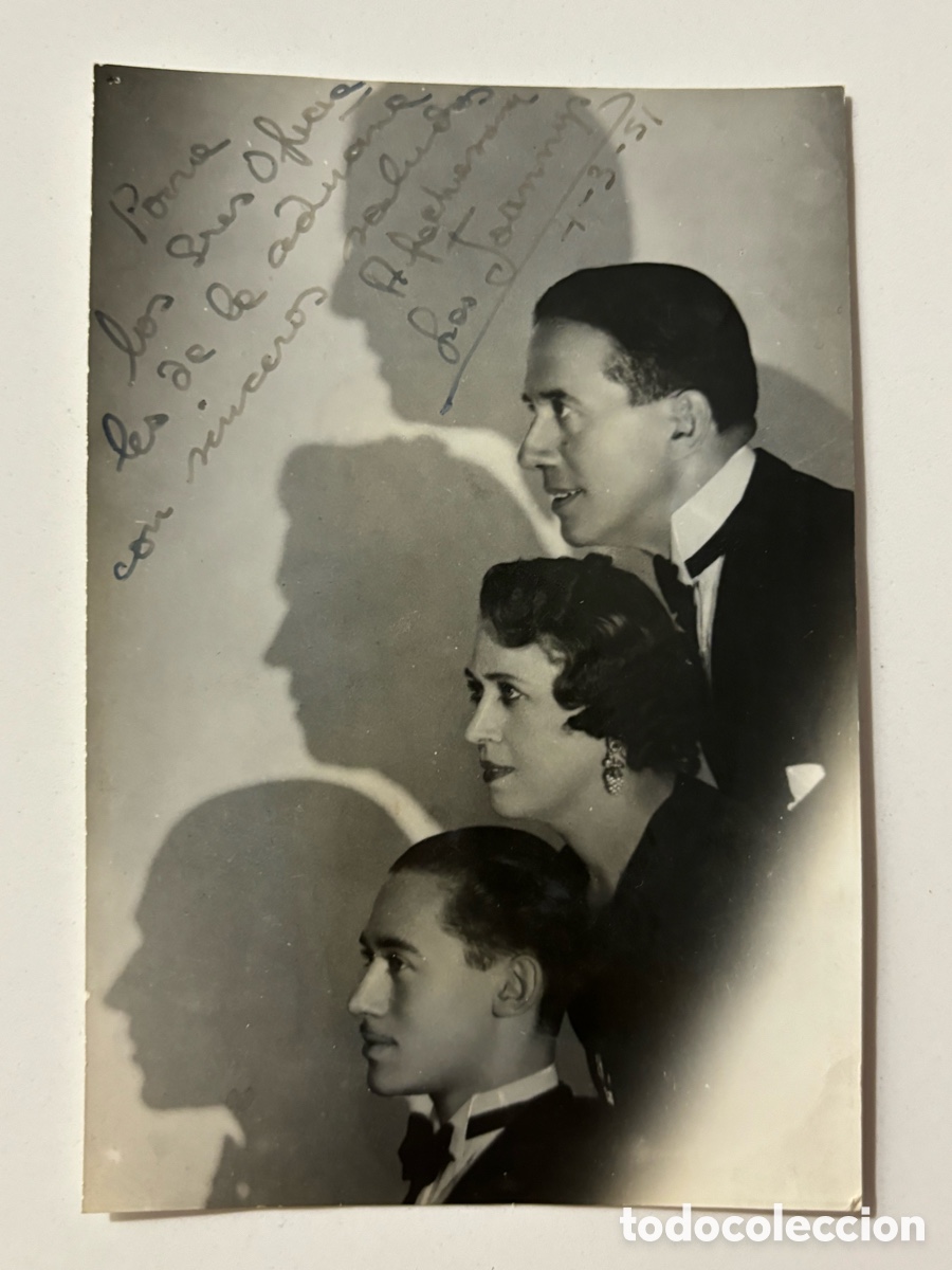 Carteles espect&aacute;culos: Foto original con aut&oacute;grafo de los 3 Joannys sombras de color