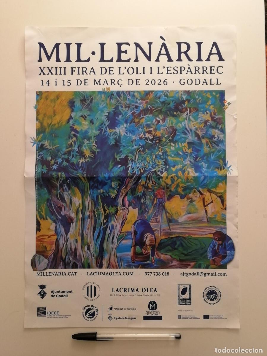 Carteles espect&aacute;culos: CARTEL ORIGINAL -A3- Fira Mil&middot;len&agrave;ria de l'Oli i de l'Esp&agrave;rrec de Godall -TIERRAS DEL EBRO -ACEITE