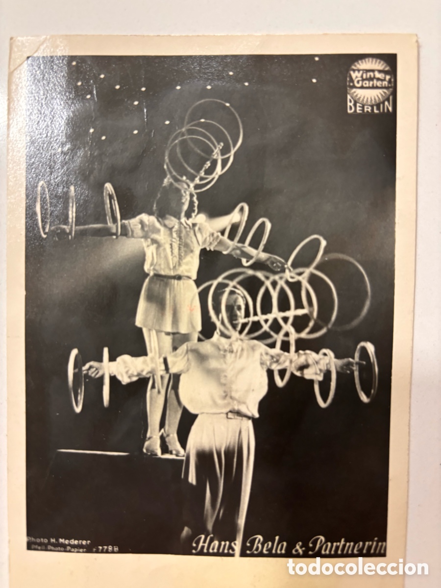 Carteles espect&aacute;culos: Foto original circo winter Garten Berl&iacute;n malabaristas hans Bela y partnerin