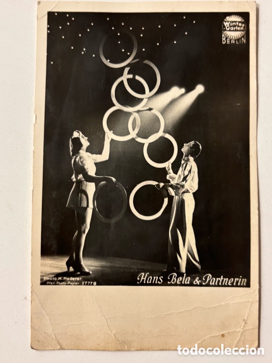 Carteles espect&aacute;culos: Foto original circo winter Garten de los malabaristas Hans Bela y partnerin