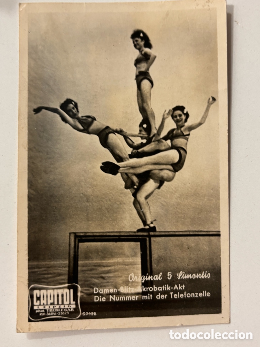 Carteles espect&aacute;culos: Foto original de los acr&oacute;batas de circo Simontis