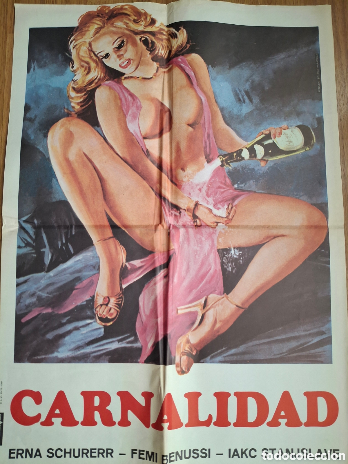 Carteles espect&aacute;culos: POSTER CINE: CARNALIDAD 70 X 50 CM, 1981