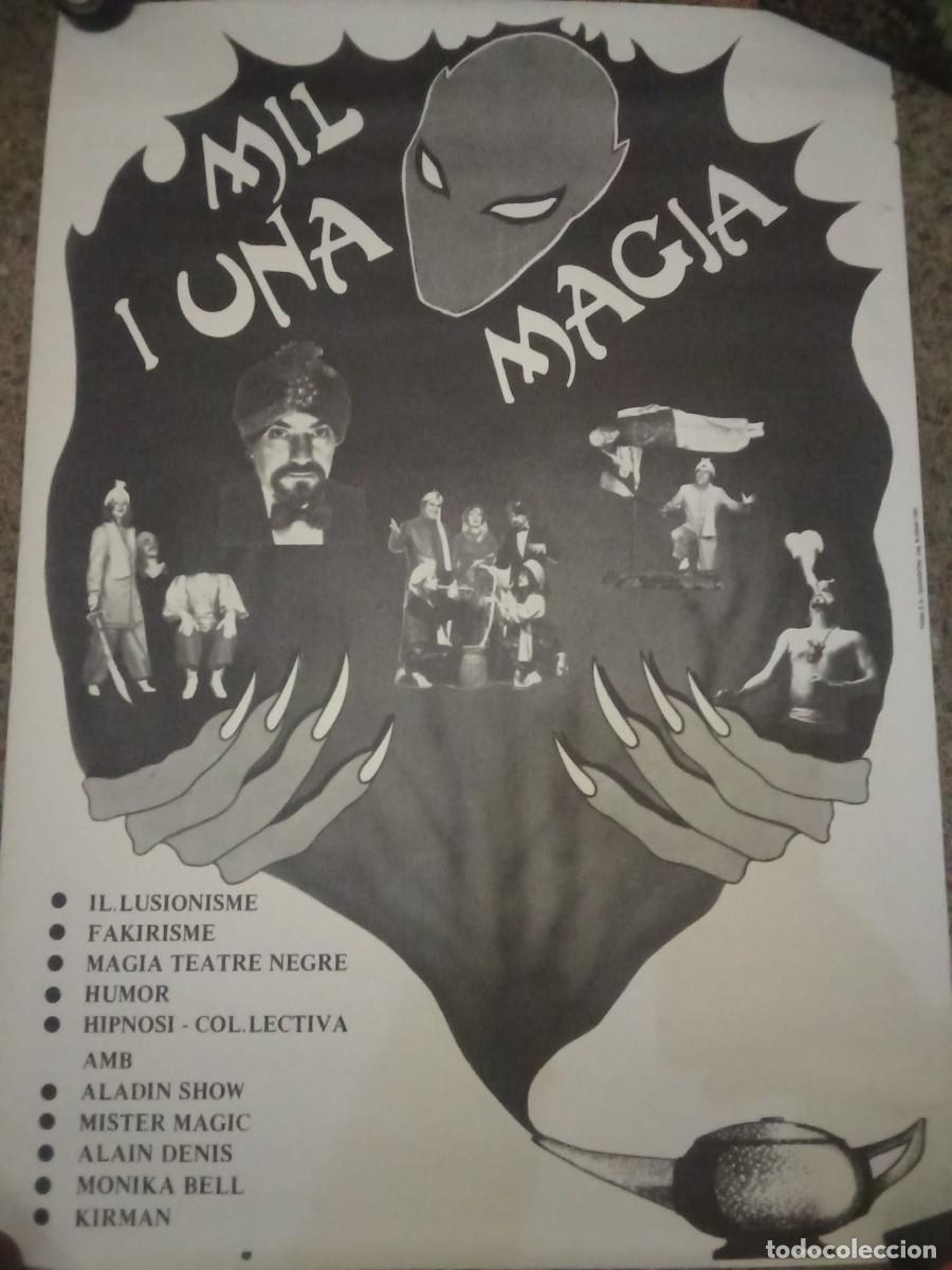 Carteles espect&aacute;culos: P&oacute;ster Vintage Original &rdquo;Mil i Una M&agrave;gia&rdquo; (63x90 cm) - A&ntilde;os 70/80 - Magia e Ilusionismo