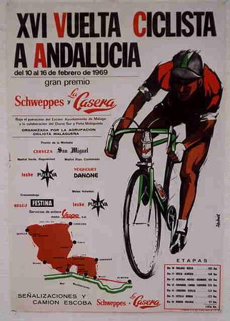 Collectionnisme sportif: CARTEL CICLISMO VUELTA CICLISTA A ANDALUCIA 1969 , ORIGINAL