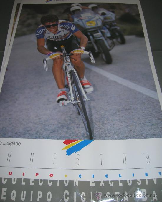 Colecionismo desportivo: Poster de Pedro Delgado (perico), equipo ciclista banesto, año 1992.