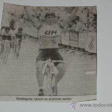 Coleccionismo deportivo: CICLISMO : RECORTE DE MANUEL JORGE DOMÍNGUEZ. 1988