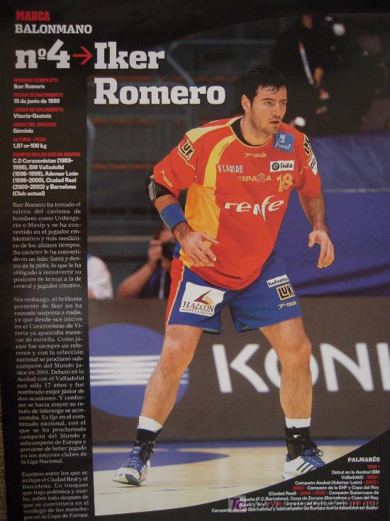Coleccionismo deportivo: BALONMANO - IKER ROMERO - Foto 1