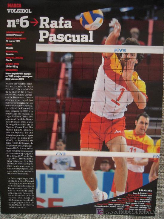 Coleccionismo deportivo: VOLEIBOL - RAFA PASCUAL - Foto 1
